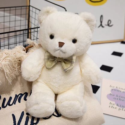 Toosly ursinho de pelucia 30cm colorido laço urso boneca brinquedo de pelúcia abraço urso boneca presente aniversário travesseiro urso de pelúcia casa sala estar quarto