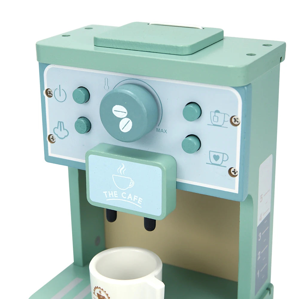 Toosly conjunto de brinquedos de cozinha para crianças, cafeteira de madeira, simulação de biscoito, brinquedos educativos, presentes para meninas e meninos