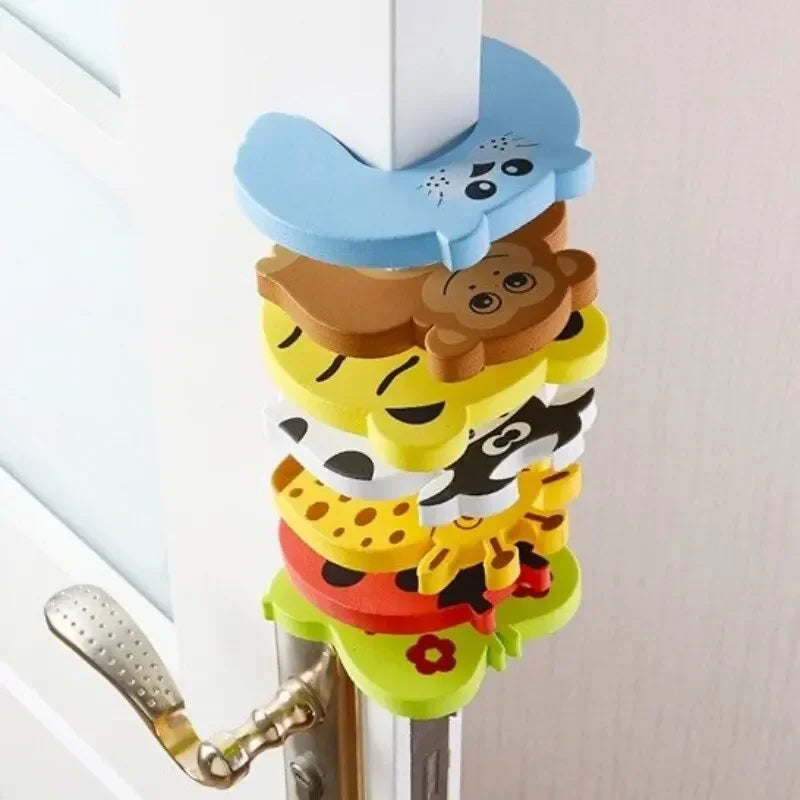 Toosly 2/5 pçs rolha de porta de segurança do bebê para proteção de móveis recém-nascidos anti-pitada mão bonito cuidados com animais criança bloqueio protetor de dedo