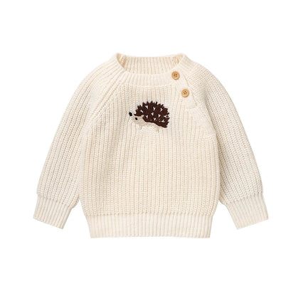 Toosly suéteres de bebê de malha recém-nascido menina menino pulôver manga longa outono infantil crianças roupas bonito dos desenhos animados ouriço topos outerwear