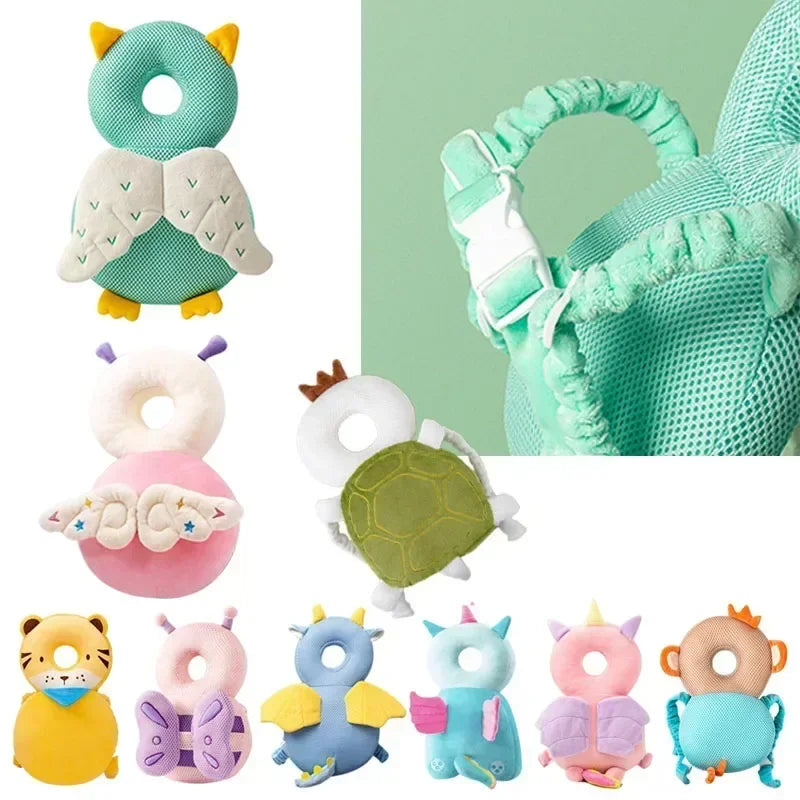 Toosly protetor de cabeça de bebê 1-3t, almofada de segurança para trás, prevenção de feridas, anjo, abelha, desenho animado, travesseiros de segurança, arnês protetor