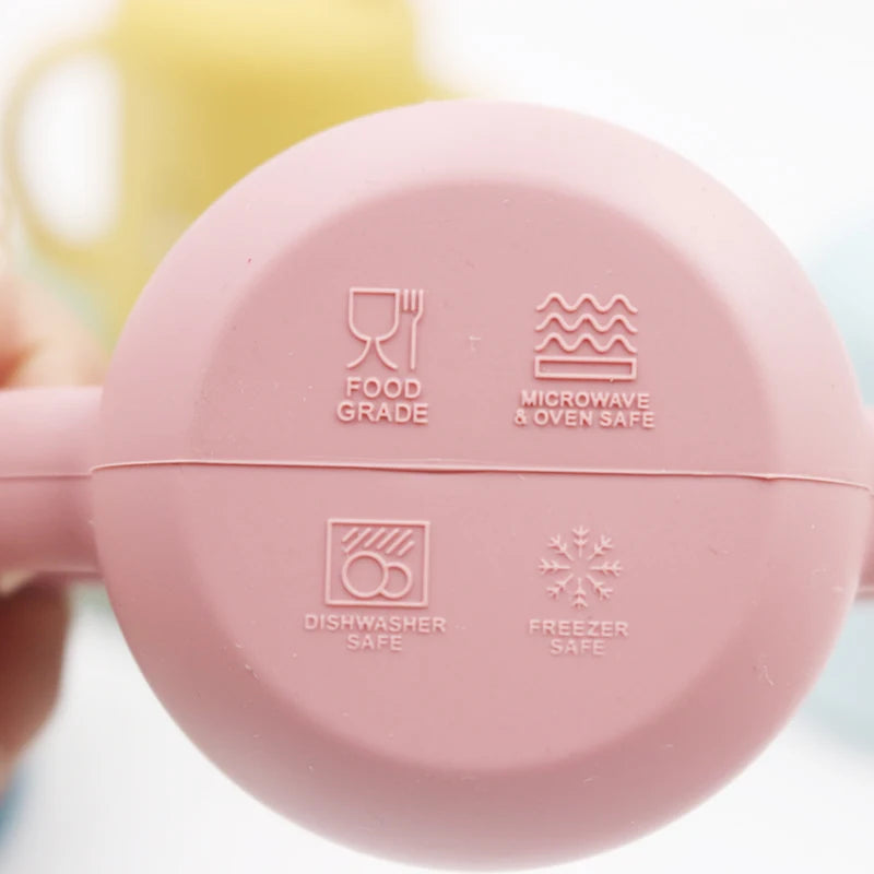 Toosly novo dos desenhos animados 120ml bebê silicone canudinho bpa-livre portátil armazenamento lanche recipiente de alimentação copo treinador à prova de vazamento