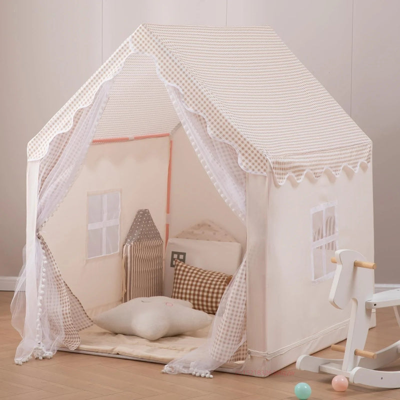 Toosly cabana crianças brincar tenda com luzes estrela meninos meninas princesa brinquedos pequena casa ao ar livre criança playhouse castelo cubby criança jogar casa