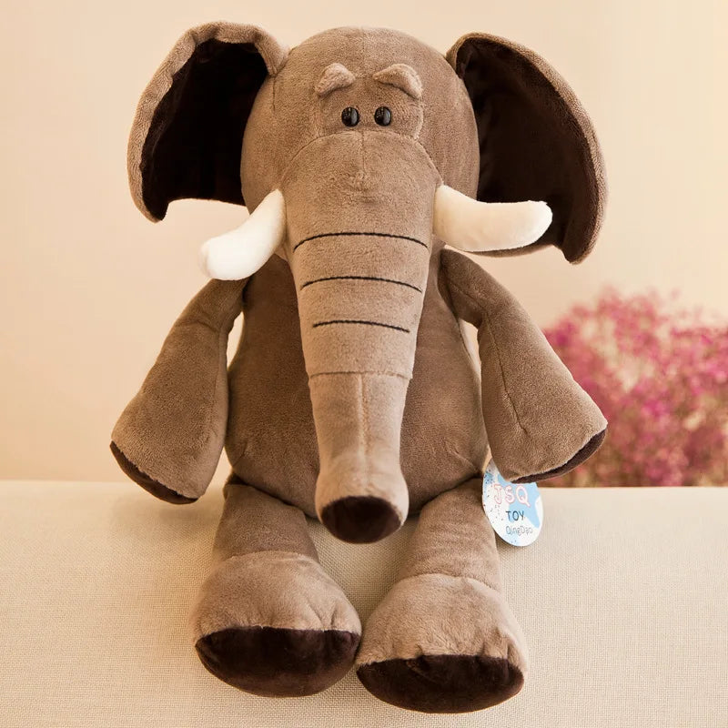Toosly animais de pelúcia brinquedos bonecas macias selva leão elefante tigre cão raposa macaco veado crianças presente bebê crianças brinquedos