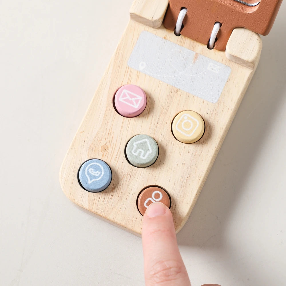 Toosly montessori brinquedos do bebê dos desenhos animados flip telefone celular com espelho crianças dedos imprensa e os sentidos tocar o brinquedo chave móvel aprendizagem
