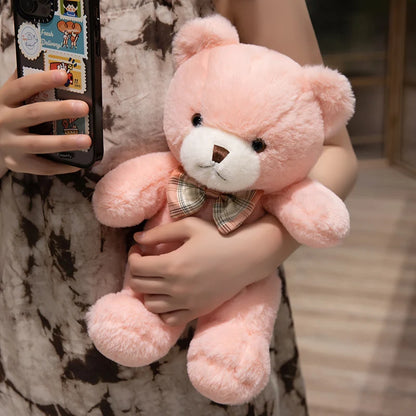 Toosly ursinho de pelucia 30cm colorido laço urso boneca brinquedo de pelúcia abraço urso boneca presente aniversário travesseiro urso de pelúcia casa sala estar quarto