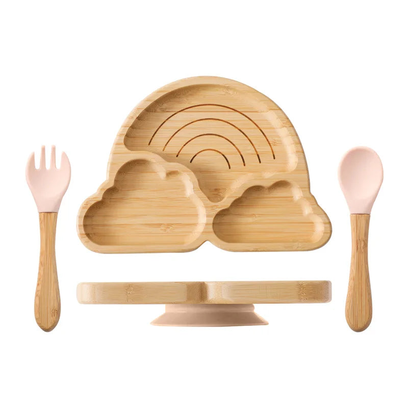 Conjunto de Talheres Infantil de Madeira da Toosly. Seguro, prático e divertido para a alimentação do seu bebê. Compre agora!