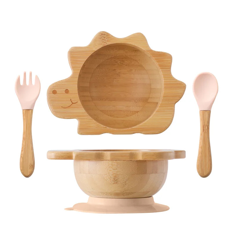 Conjunto de Talheres Infantil de Madeira da Toosly. Seguro, prático e divertido para a alimentação do seu bebê. Compre agora!