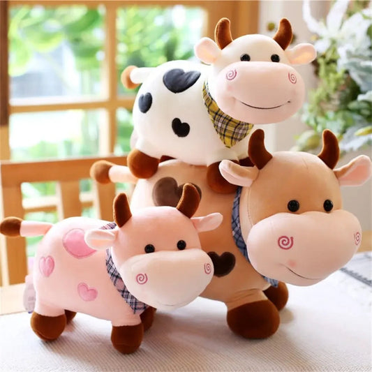 Toosly vaquinha pelúcia para crianças, bichos de pelúcia, boneca Animal, Sorriso Gado, Decoração para casa