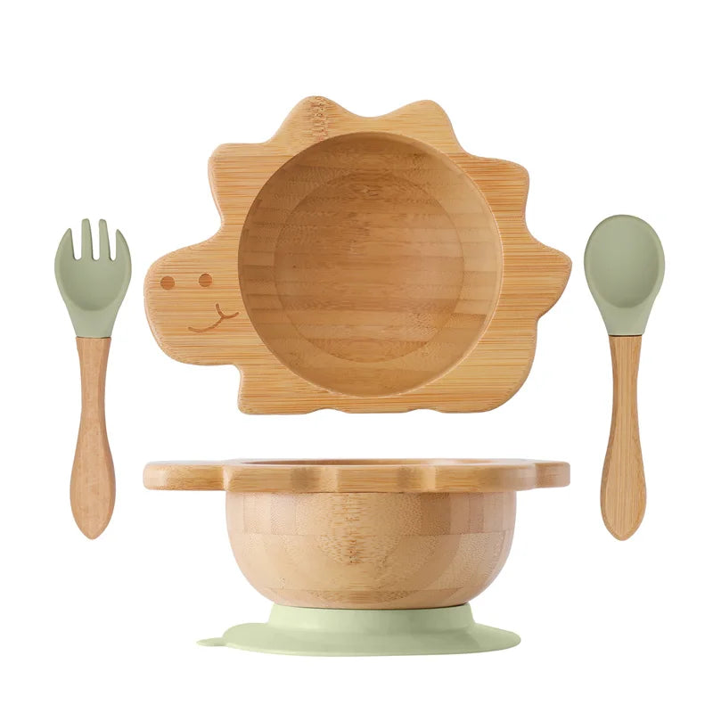 Conjunto de Talheres Infantil de Madeira da Toosly. Seguro, prático e divertido para a alimentação do seu bebê. Compre agora!