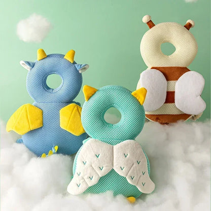 Toosly protetor de cabeça de bebê 1-3t, almofada de segurança para trás, prevenção de feridas, anjo, abelha, desenho animado, travesseiros de segurança, arnês protetor