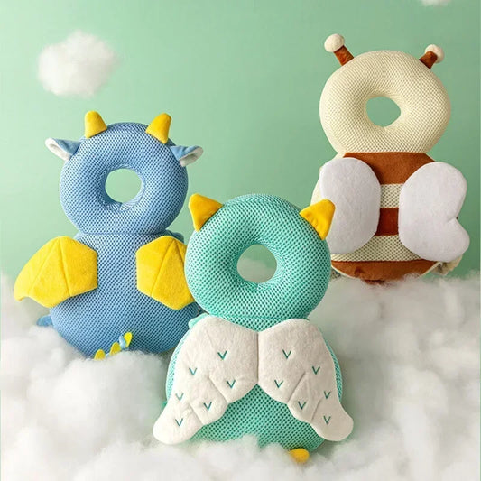 Toosly protetor de cabeça de bebê 1-3t, almofada de segurança para trás, prevenção de feridas, anjo, abelha, desenho animado, travesseiros de segurança, arnês protetor