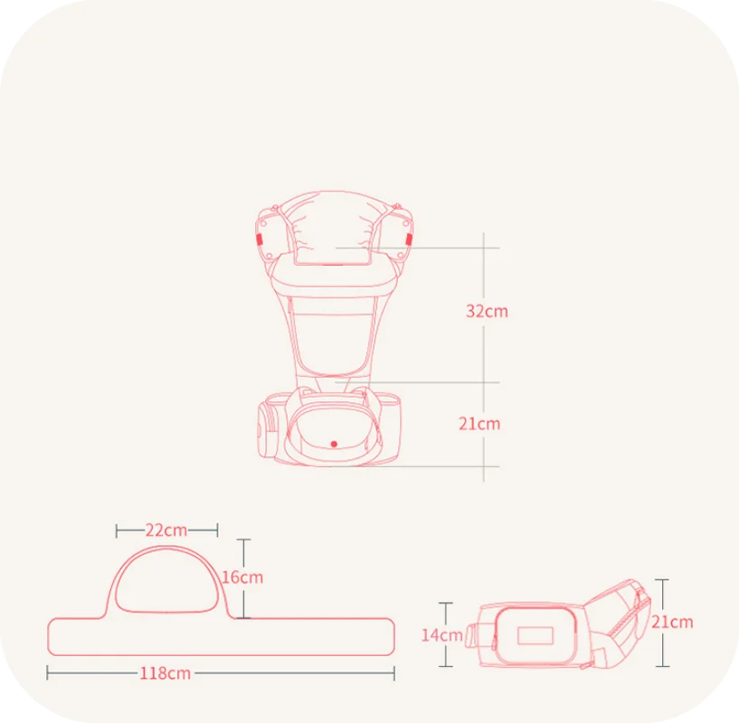 Toosly mochila ergonômica para carregar bebês de 0 a 48 meses, com assento quadril para recém-nascidos, multifuncional, envoltório para cintura, canguru