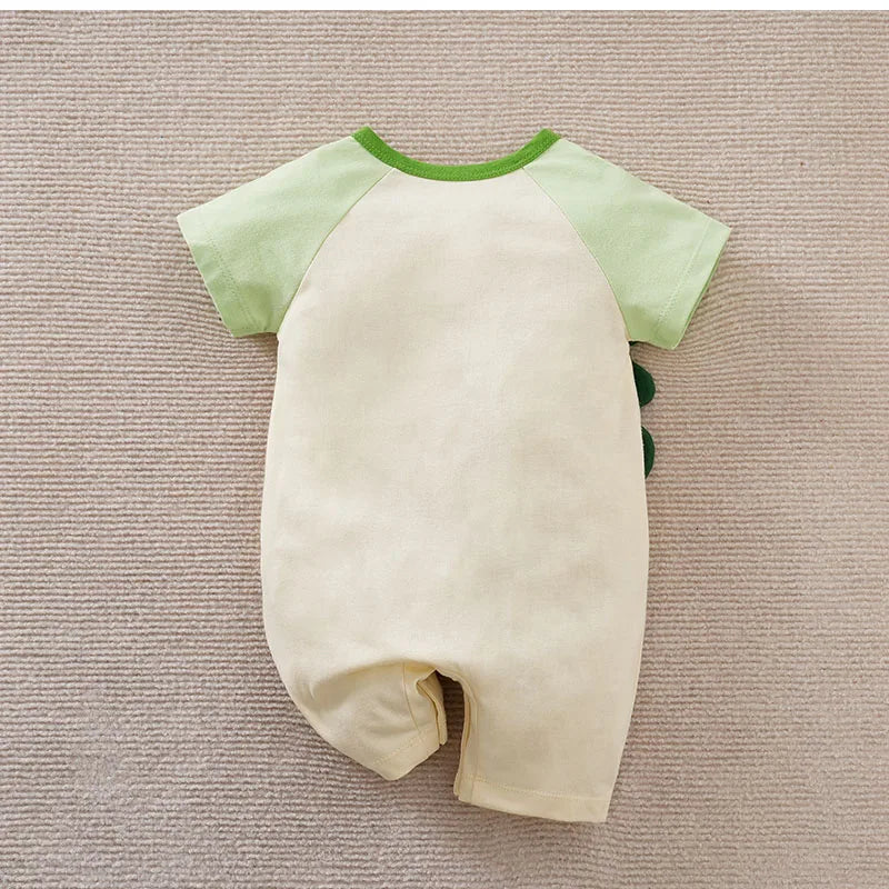 Toosly conjunto bonito dos desenhos animados em forma de animal roupas de algodão roupas de bebê verão 0-2 anos de idade bebê de uma peça de manga curta macacão recém-nascido