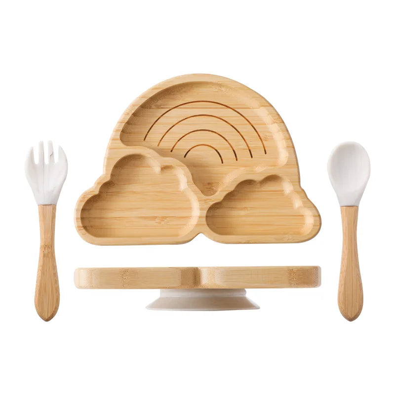 Conjunto de Talheres Infantil de Madeira da Toosly. Seguro, prático e divertido para a alimentação do seu bebê. Compre agora!