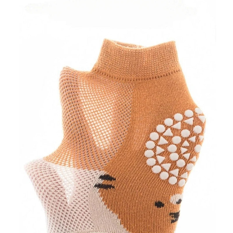 Toosly joelheira e meias de chão para bebê, almofada antiderrapante para bebês, crianças pequenas, protetor de meias, joelheira de segurança, meninas e meninos, 2 peças