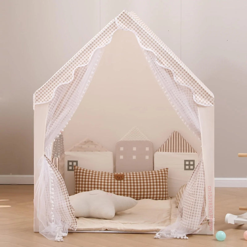 Toosly cabana crianças brincar tenda com luzes estrela meninos meninas princesa brinquedos pequena casa ao ar livre criança playhouse castelo cubby criança jogar casa