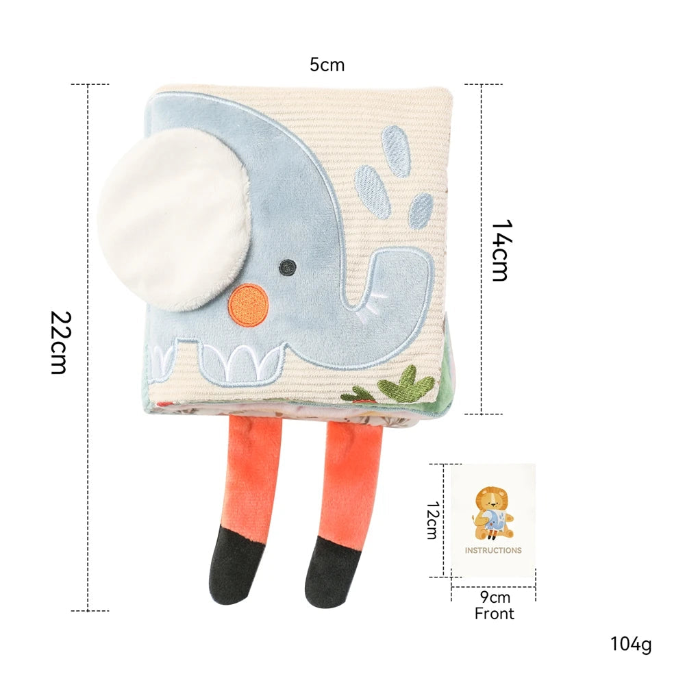 Toosly brinquedo montessori bebe brinquedo algodão caixa de tecido mágico dedo exercício ocupado jogo de tabuleiro brinquedo educativo chocalho macio jogo pano livro presente