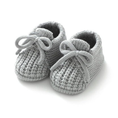 Toosly sapatos infantis de malha para bebês, calçados para meninos e meninas, botas rasas sólidas e rasas, acessórios de roupas feitos à mão para crianças de 0 a 18 meses
