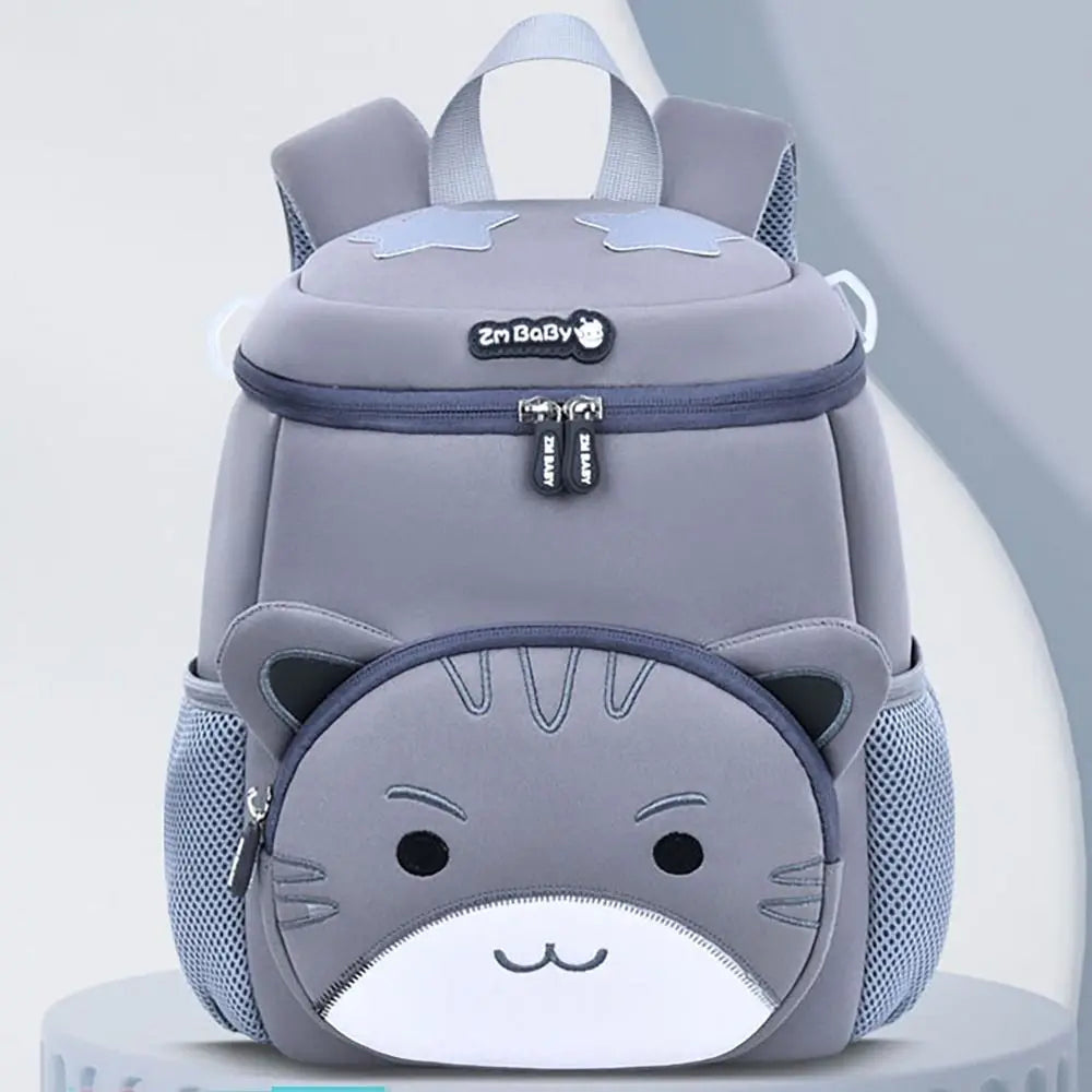 Bonito grande capacidade mochila alça de ombro ajustável durável saco de viagem listra reflexiva dos desenhos animados mochila crianças