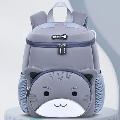 Bonito grande capacidade mochila alça de ombro ajustável durável saco de viagem listra reflexiva dos desenhos animados mochila crianças