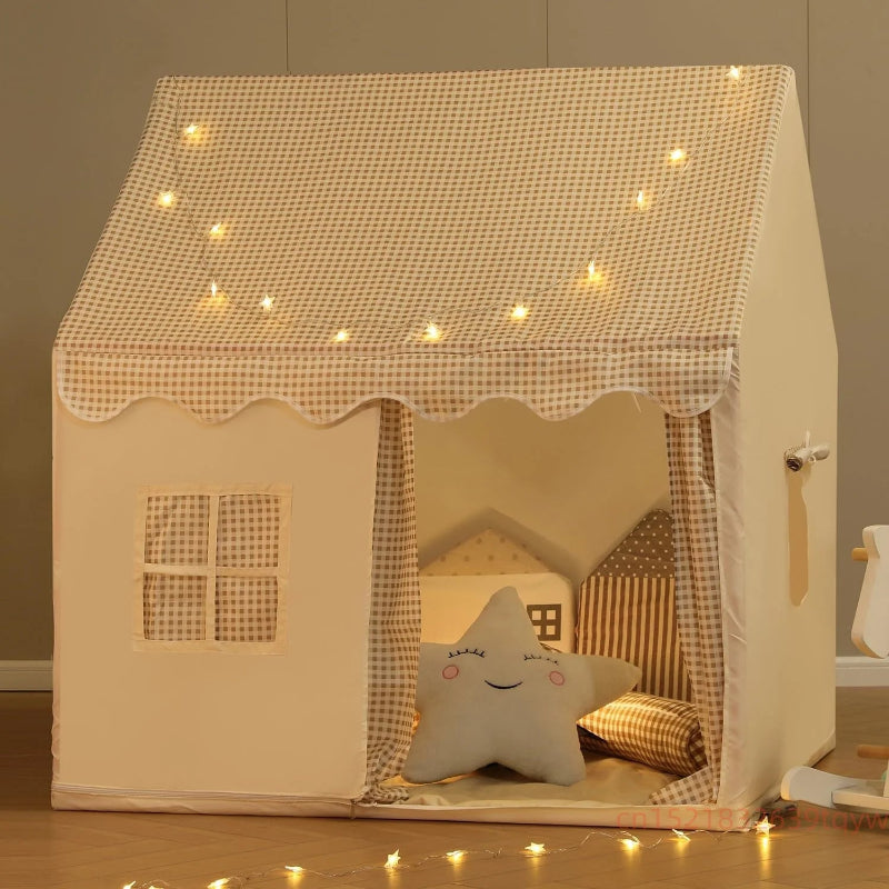 Toosly cabana crianças brincar tenda com luzes estrela meninos meninas princesa brinquedos pequena casa ao ar livre criança playhouse castelo cubby criança jogar casa