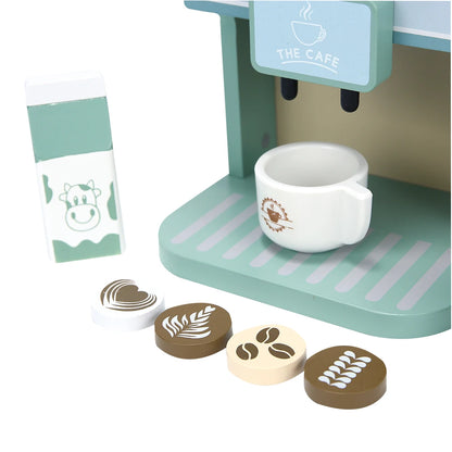 Toosly conjunto de brinquedos de cozinha para crianças, cafeteira de madeira, simulação de biscoito, brinquedos educativos, presentes para meninas e meninos