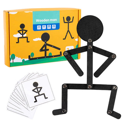 Toosly crianças montessori brinquedos de madeira aprendizagem precoce quebra-cabeças educativos pose esportiva melhorar habilidade hands-on ocupado placa presentes