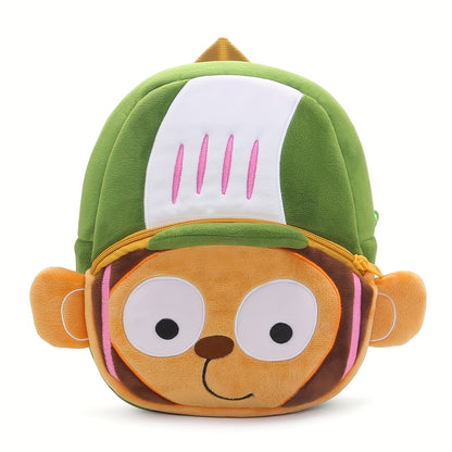 Mochila de desporto com animais de desenho animado, mochila de peluche fofa para viagens de jovens - Mochila escolar durável para saídas e campus, design elegante para rapazes e raparigas