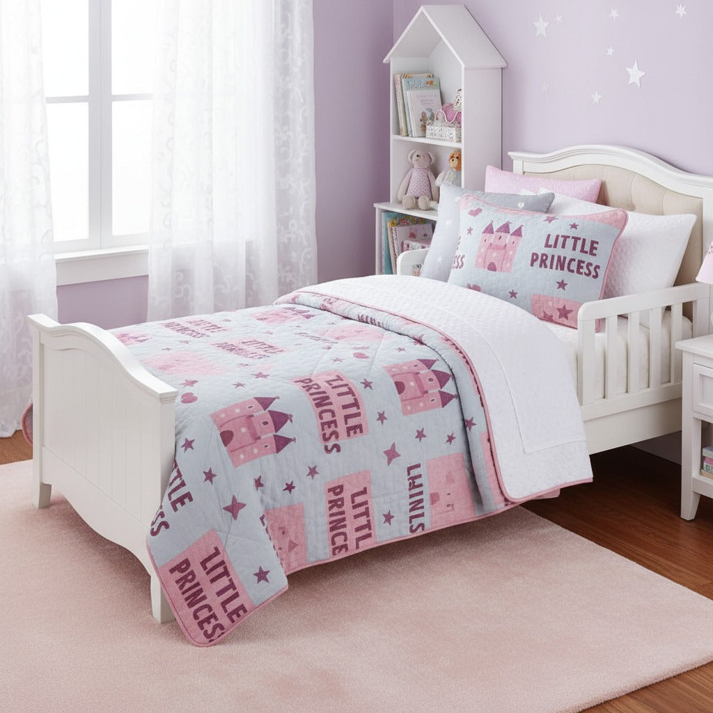 Kit Colcha Cobre Leito Bouti Infantil Menino Menina Solteiro 2 Pçs