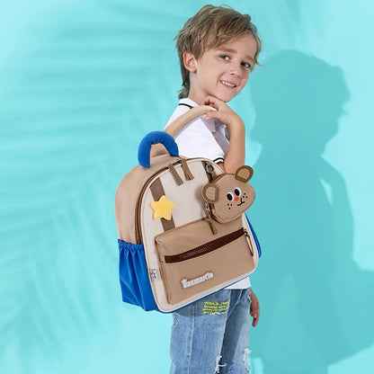 Mochila de Desenho Animado de Panda Fofa para Jovens - Alças Ajustáveis Leves, Forro Durável de Poliéster, Lavável à Mão, Perfeita para Escola e Aventuras ao Ar Livre, Bolsa Infantil para Atividades Externas | Design Divertido para Jovens | Alças Ajustáveis para Jovens