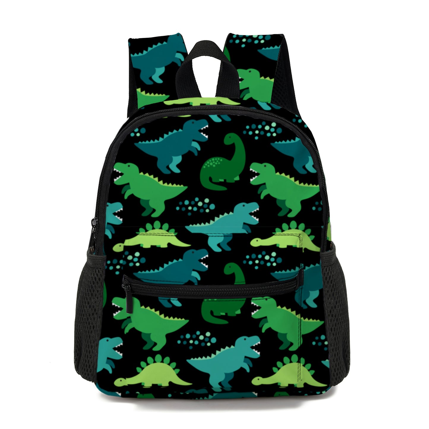 Mochila de dinossauro - Bolsa de poliéster colorida com alças ajustáveis, estampado divertido de dinossauro, leve e durável, perfeita para saídas