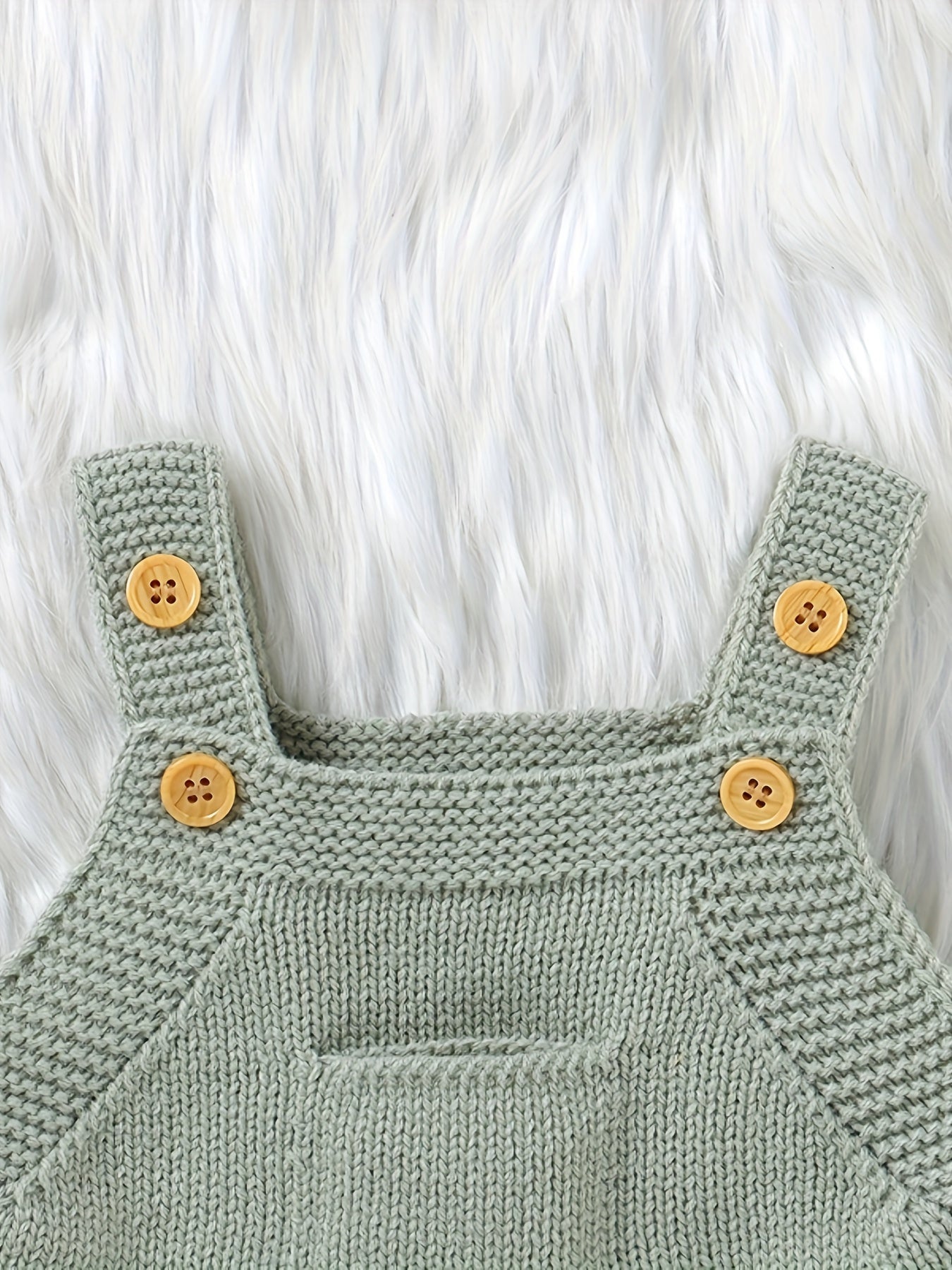 Macacão de tricô de cor sólida para bebê, para meninos bebês e crianças pequenas, para outono e inverno