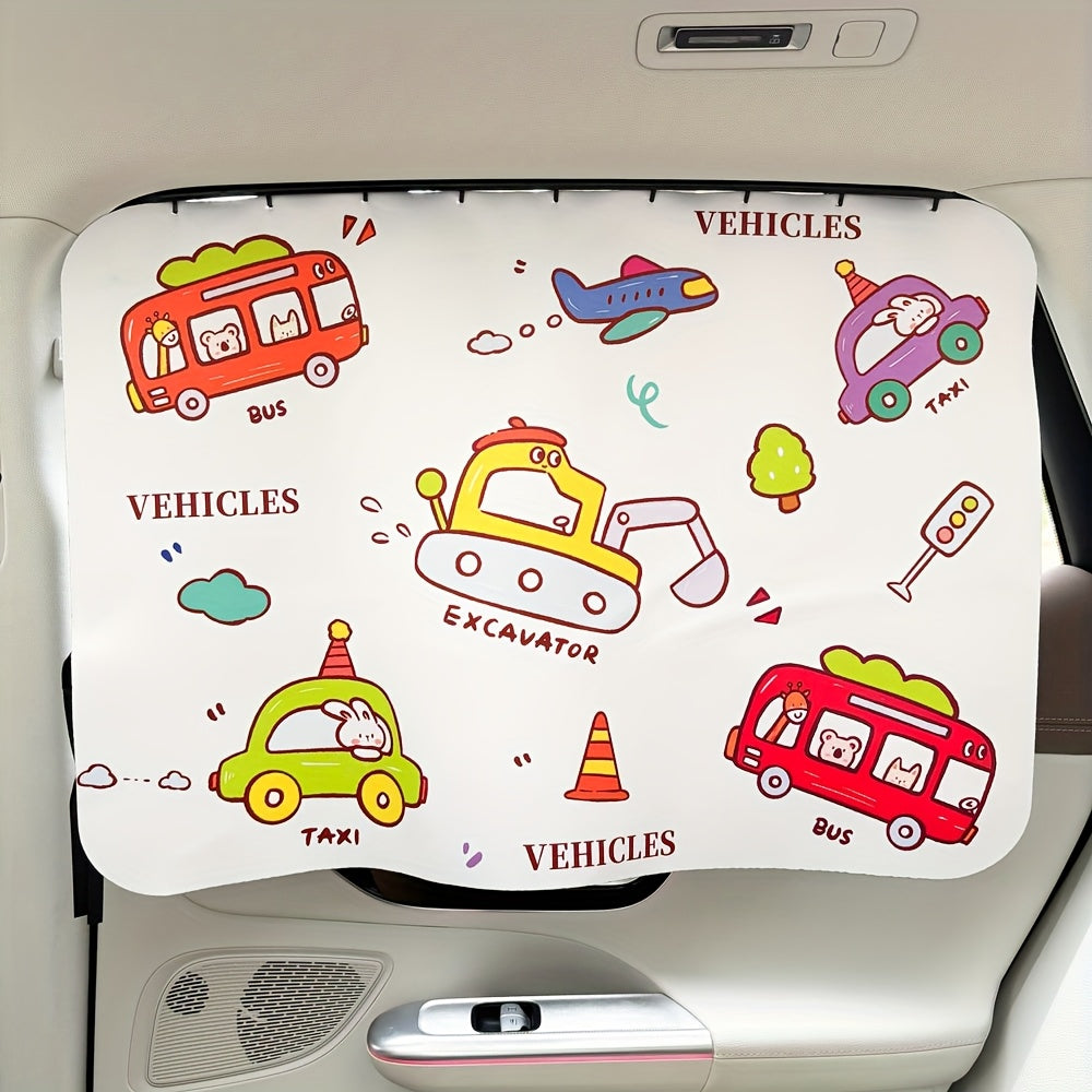 1 Cortina de Sol para Carro Estilo Pista - Ajustável, Resistente aos UV, Lavável, Lavável na Máquina, Fácil de Instalar, para Proteção Solar no Verão, Controlo de Calor e Privacidade em, Caminhões, Cortina de Sol para Carro, Cortina de Fácil Instalação, Tecido Durável