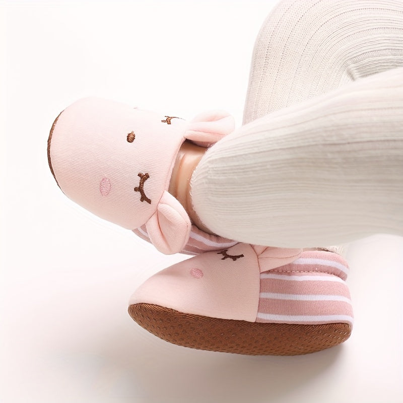 Tênis de deslizar fofos para bebês meninas e meninos, leves e antiderrapantes para caminhadas na primavera e outono