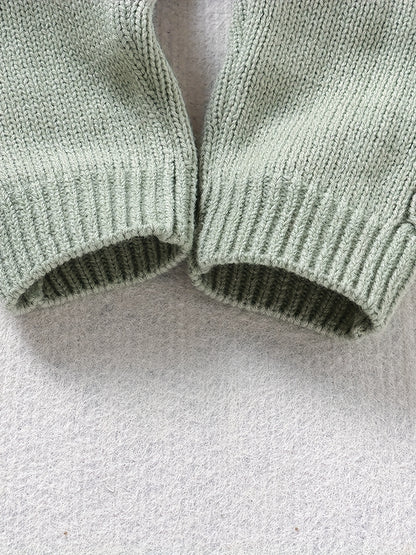 Macacão de tricô de cor sólida para bebê, para meninos bebês e crianças pequenas, para outono e inverno